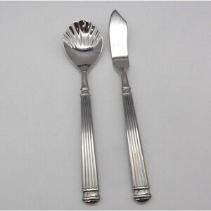 Food Network Cinnamon Sugar Spoon & Flat Handle Master Butter Knife Set of 2